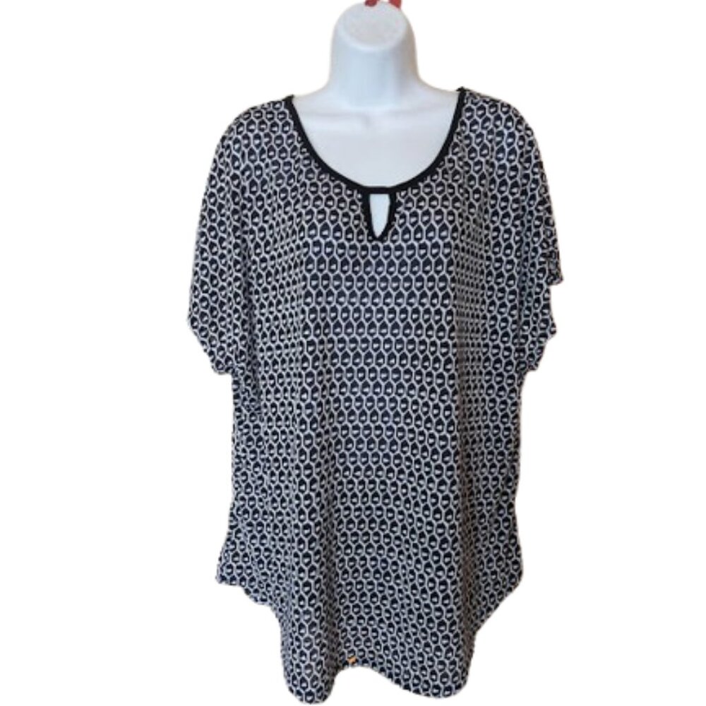 Black and White Printed Shirt Size 2X